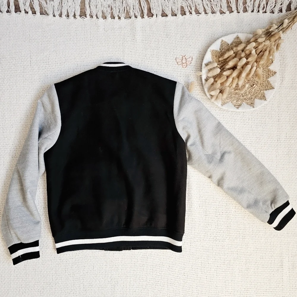 H&M Varsity Jacket With Vive Les Femmes Patch Size 2